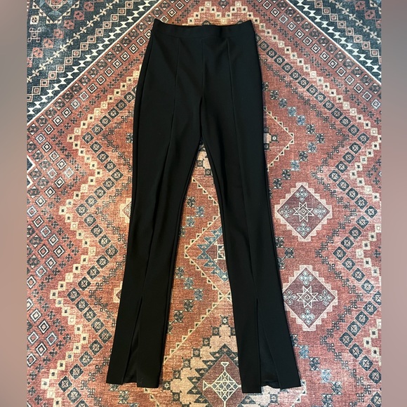 Zara Pants & Jumpsuits Zara Black Pants With Slit On Bottom Poshmark